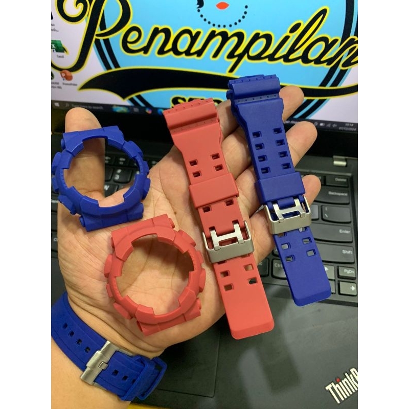 bazel jam Bezel jam tangan set g shock GA100 GA-110 1set merah biru