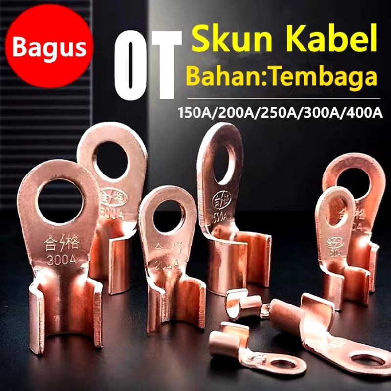 SKUN SEKUN AKI TEMBAGA M8 MURNI 100% ( LUBANG BAUT KUNCI 12 ) UNIVERSAL MOTOR & MOBIL - SKUN SEKUN B