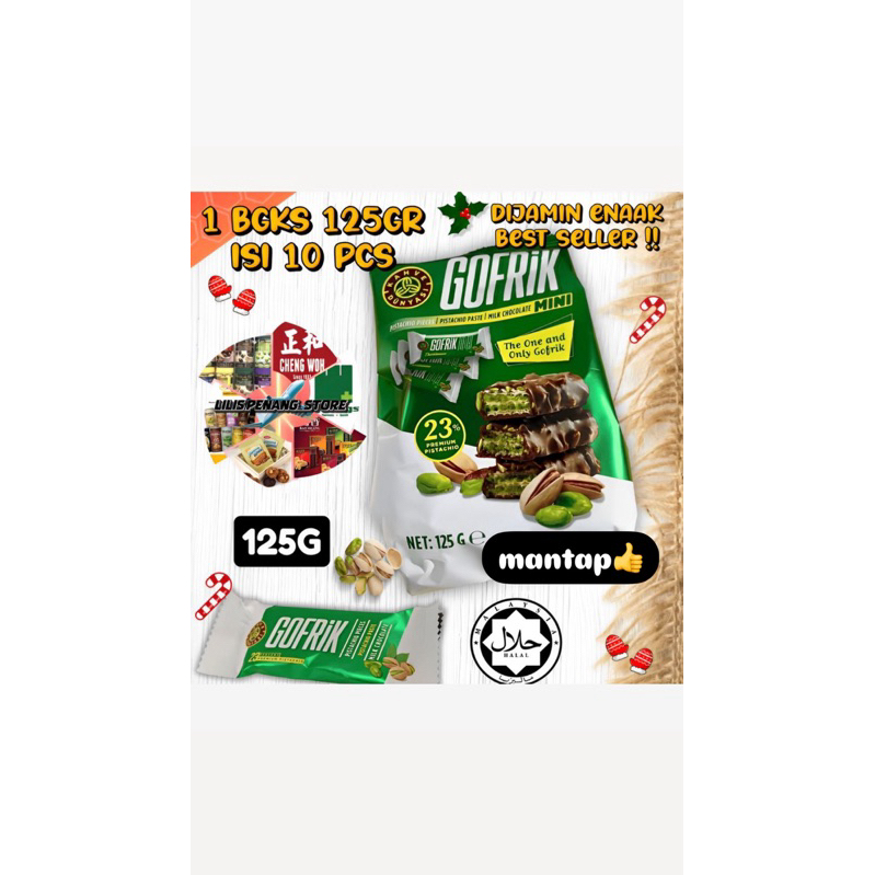 

Gofrik Viral Pistachio Coklat Made in Turkey 125gr (READY 19 JAN’25