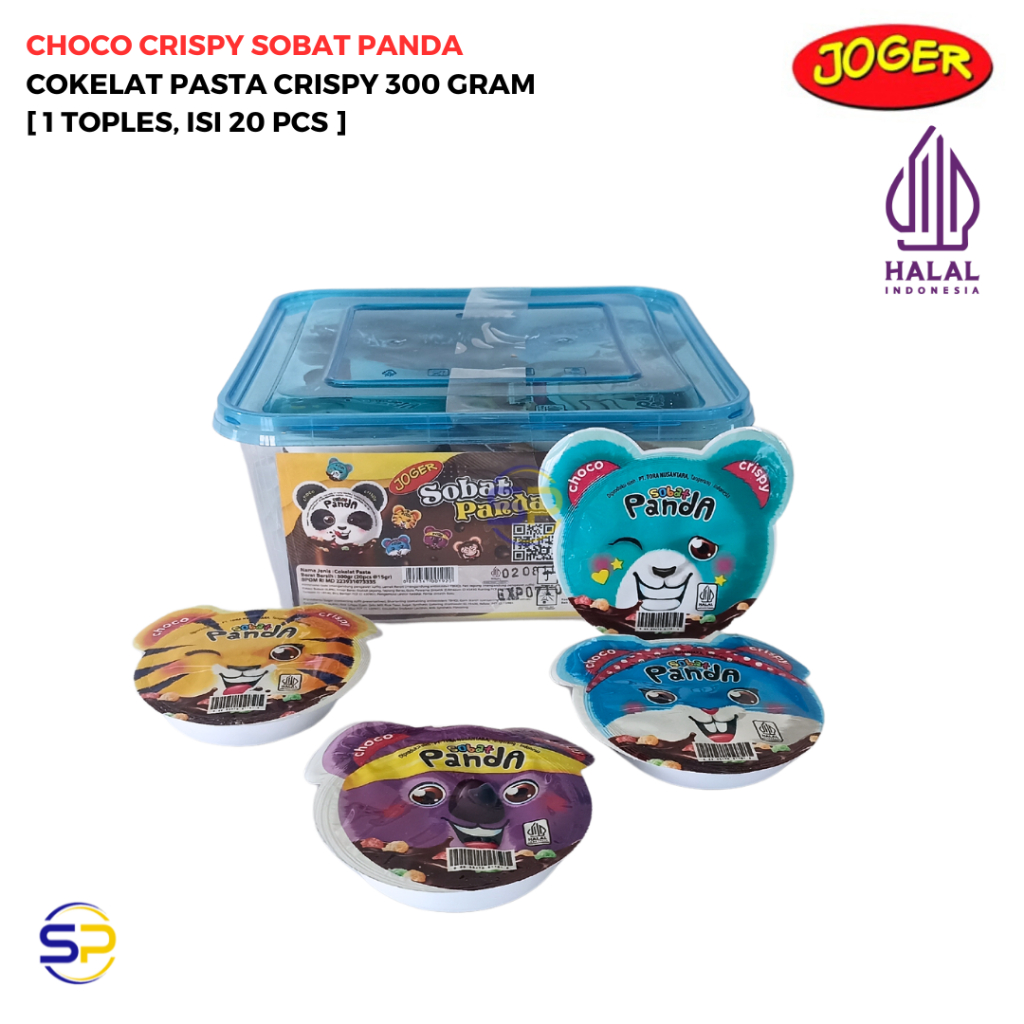 

JOGER COKELAT PASTA CRISPY SOBAT PANDA 300 GRAM [1 TOPLES, ISI 20 PCS]