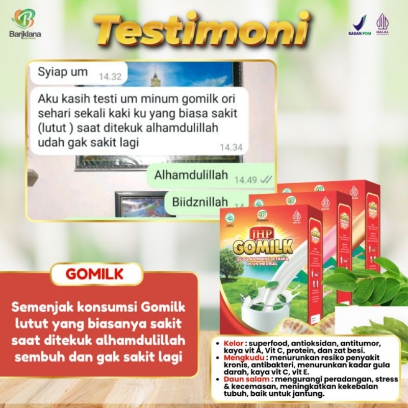 

Gomilk Susu kambing Kombinasi Herbal Superfood 200g