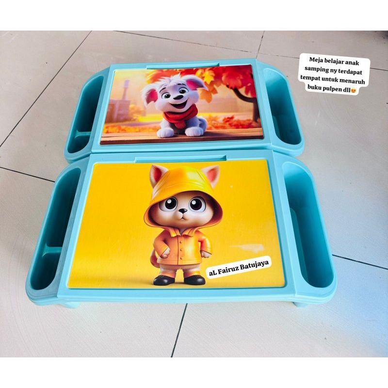 Meja belajar plastik karakter anak / meja belajar anak