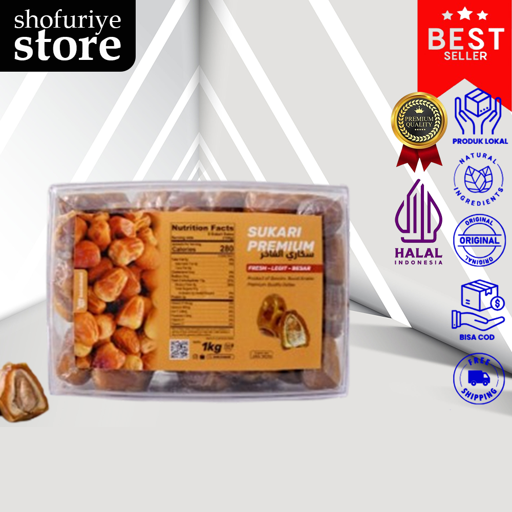 

Kurma Sukari Kurma Raja 1 kg Lembut Manis Legit Premium