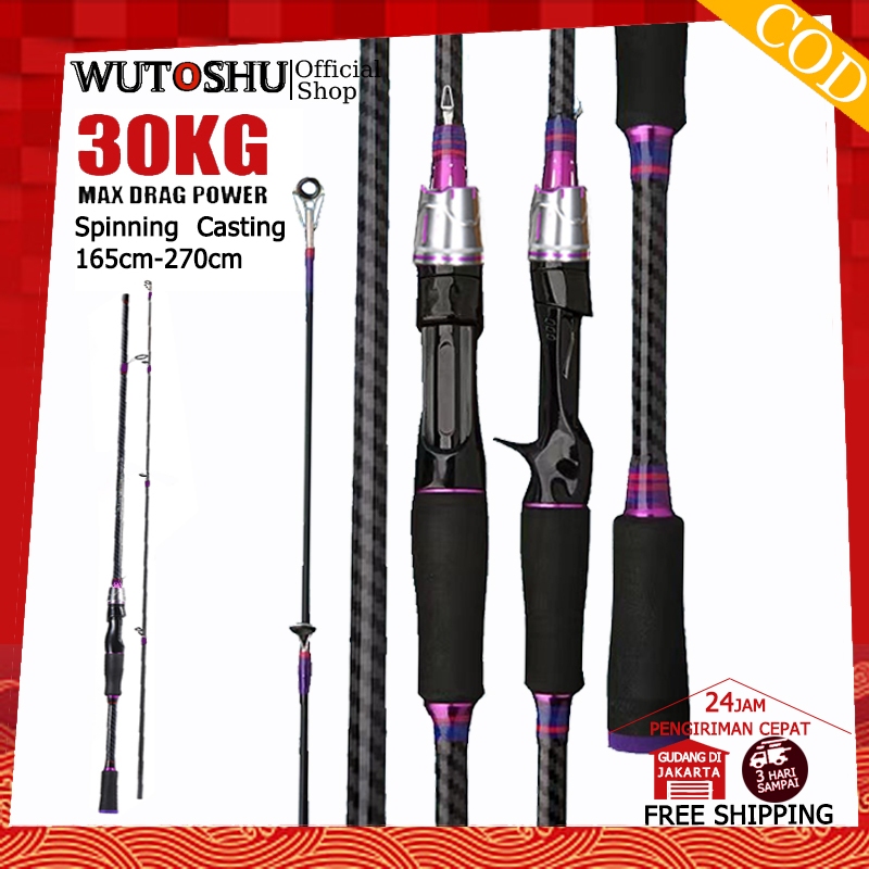 【#Joran Pancing#】【#1.65m/1.8m/2.1m/2.4m/2.7m#】【#Spinning/Casting#】WUTOSHU Joran pancing casting&spin