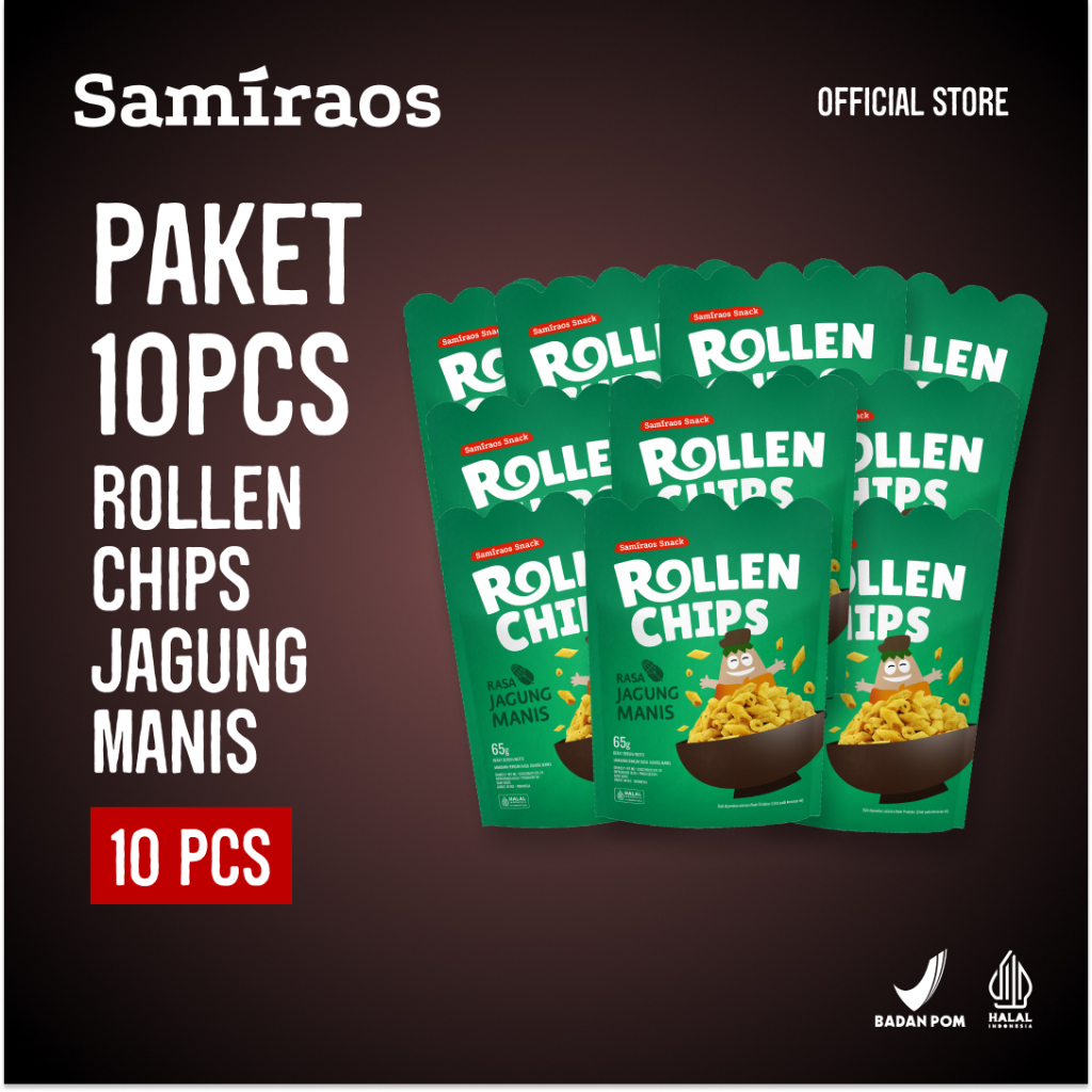 

SAMI RAOS - 10 Pcs Rollen Chips Jagung Manis