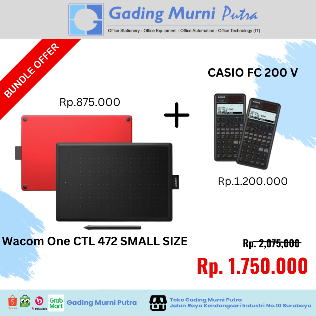 

wacome one ctl 472 dan casio fc 200 v