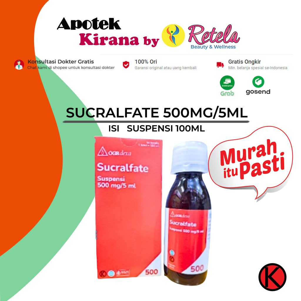 SUCRALFATE 500MG/5ML SUSPENSI 100ML