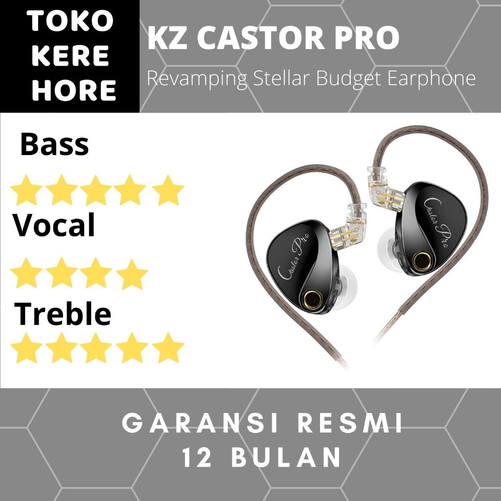 KZ CASTOR PRO Dual DD In Ear Metal Earphone
