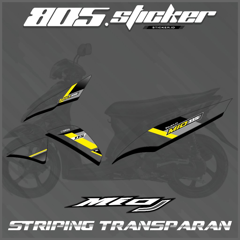 STRIPING TRANSPARAN MIO J/STIKER VARIASI MIO J/STRIPING MIO J TRANSPARAN TERBARU