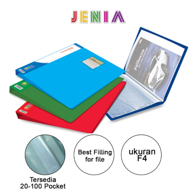 

CLEAR HOLDER JENIA F4 / Document Keeper Map File Dokumen Folder JENIA F4 Folio