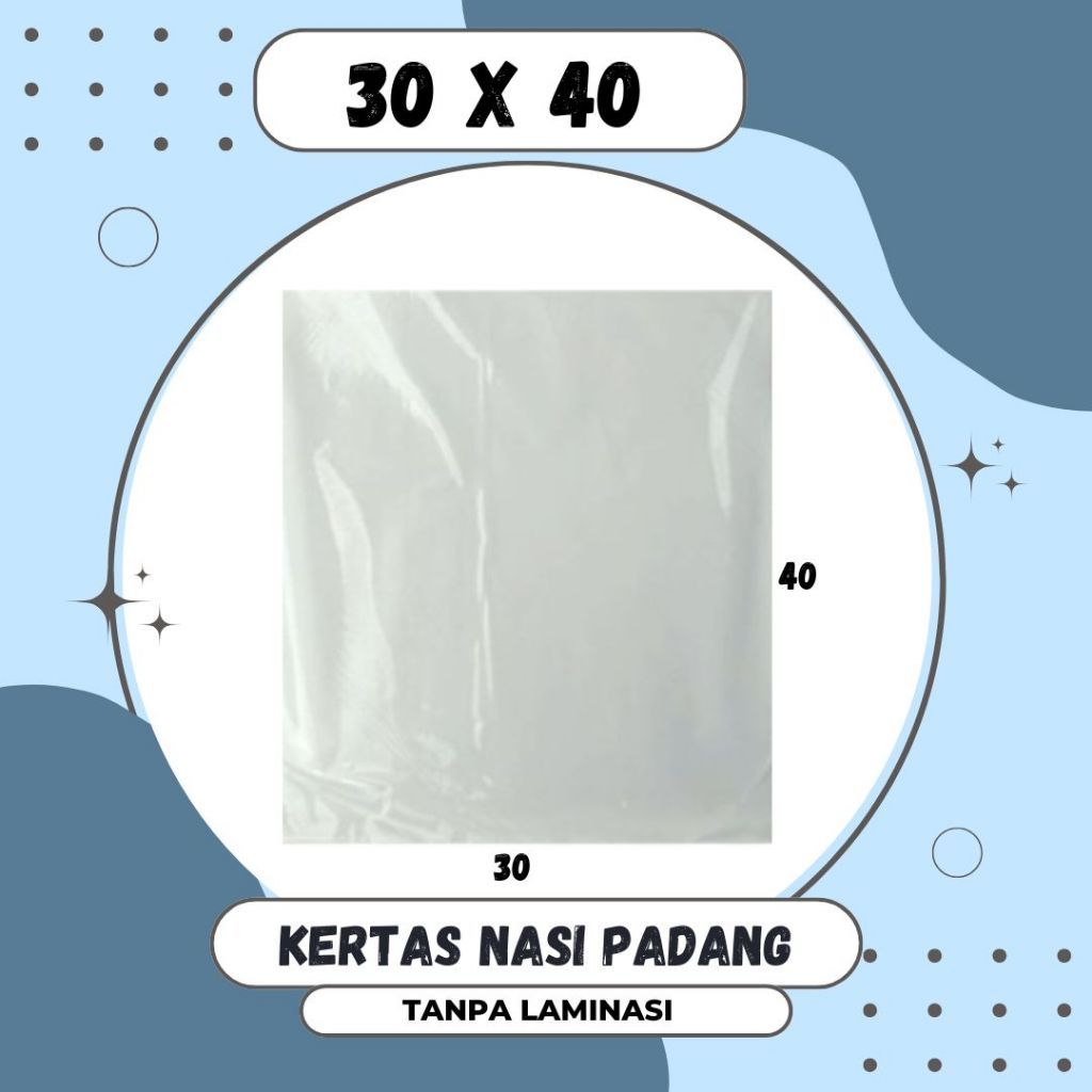 Isi 500 Kertas Bungkus Nasi Padang 30x40 Tanpa Laminasi Kertas Nasi Padang Foodgrade Papperwrap