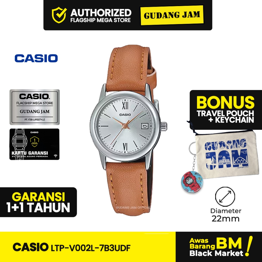 Jam Tangan Casio LTP-V002L-7B3UDF LTP-V002L-7B3 LTP-V002L LTP-V002 LTPV002L LTP V002L *