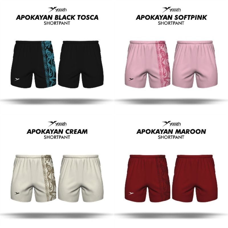 CELANA PENDEK YOOZH APOKAYAN BADMINTON ORI IMPORT VOLLY GOWES PINGPONG ORIGINAL PREMIUM KAOS PRIA WA
