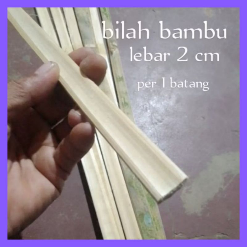 

Bilah Bambu Rautan lebar 2cm panjang bahan Kerajinan