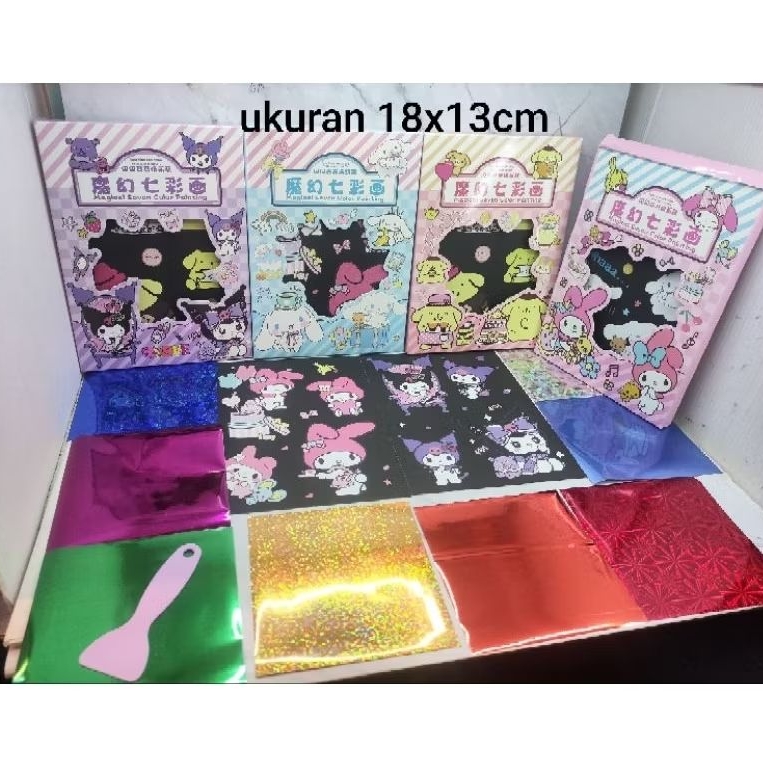 

diy mewarnai kuromi mewarnai sanrio magic painting art mainan mewarnai anak mainan anak toys anak sticker magic stiker magic