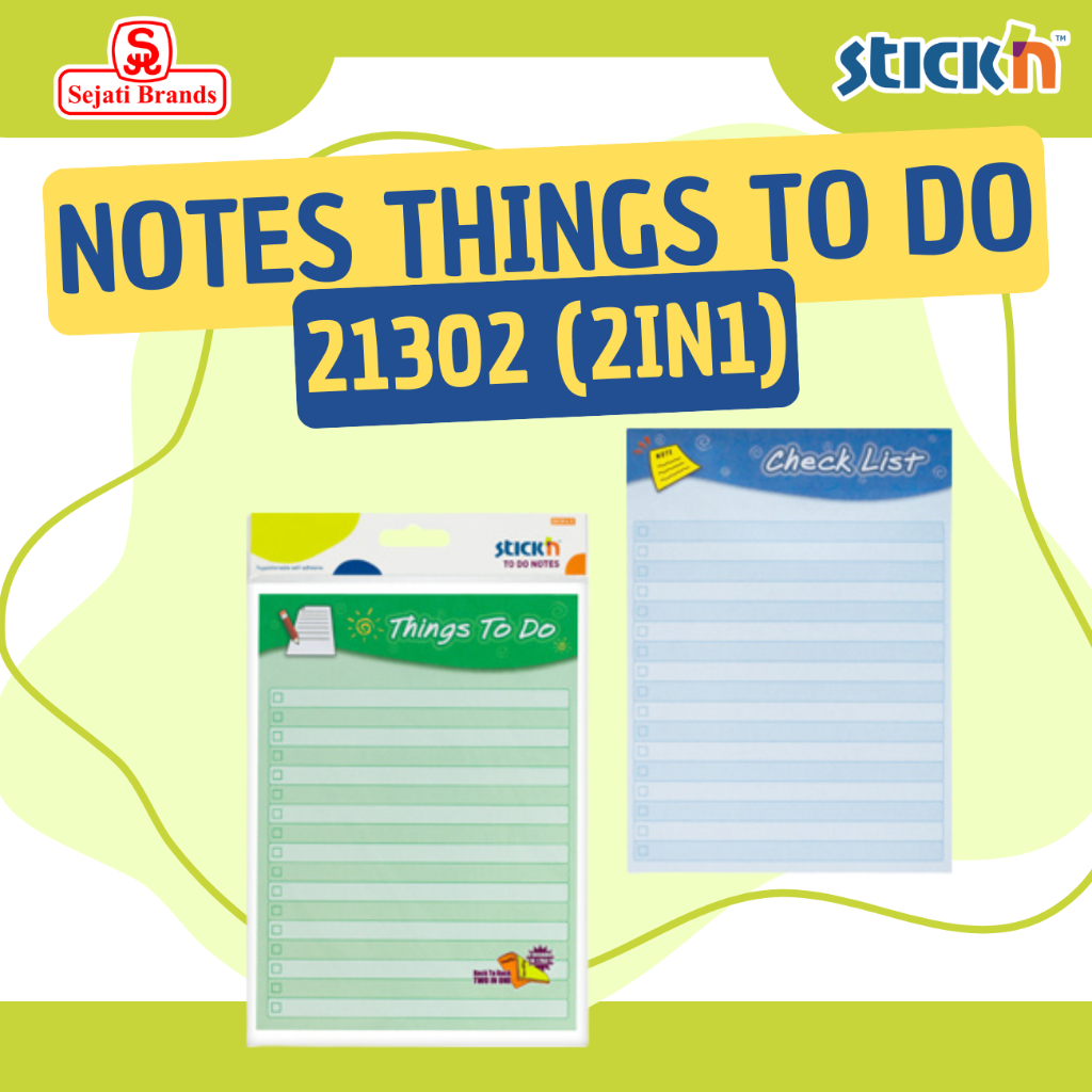 

Stick'n Schedule Notes 21302 2in1 notes Things to do - Memo Tempel Sticky Notes