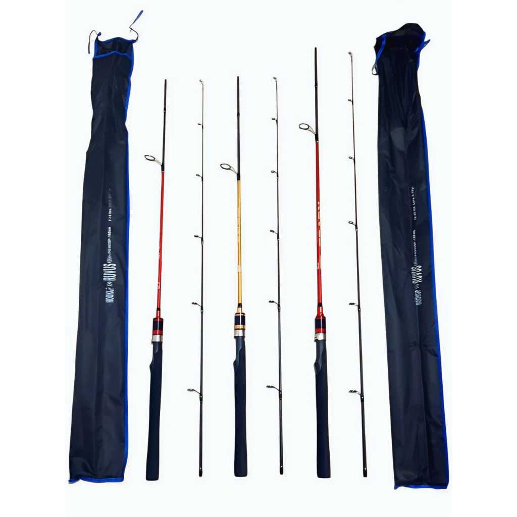 Joran Pancing Spining Hookup Ruvus Panjang 165cm-180cm Bahan Carbon Hollow Gagang Full Busa