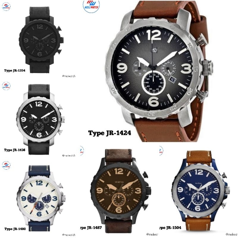 JAM TANGAN PRIA KULIT Type JR1354 JR1436 JR1424 JR1487 JR1480 JR1504