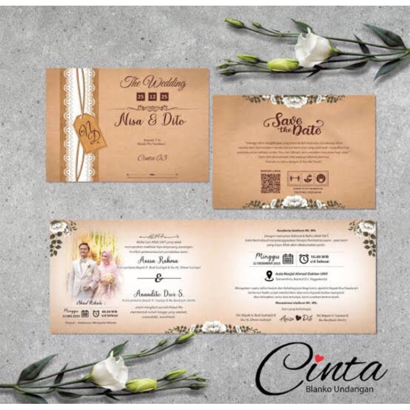 Undangan pernikahan Cinta 03 || Undangan Murah Bisa COD