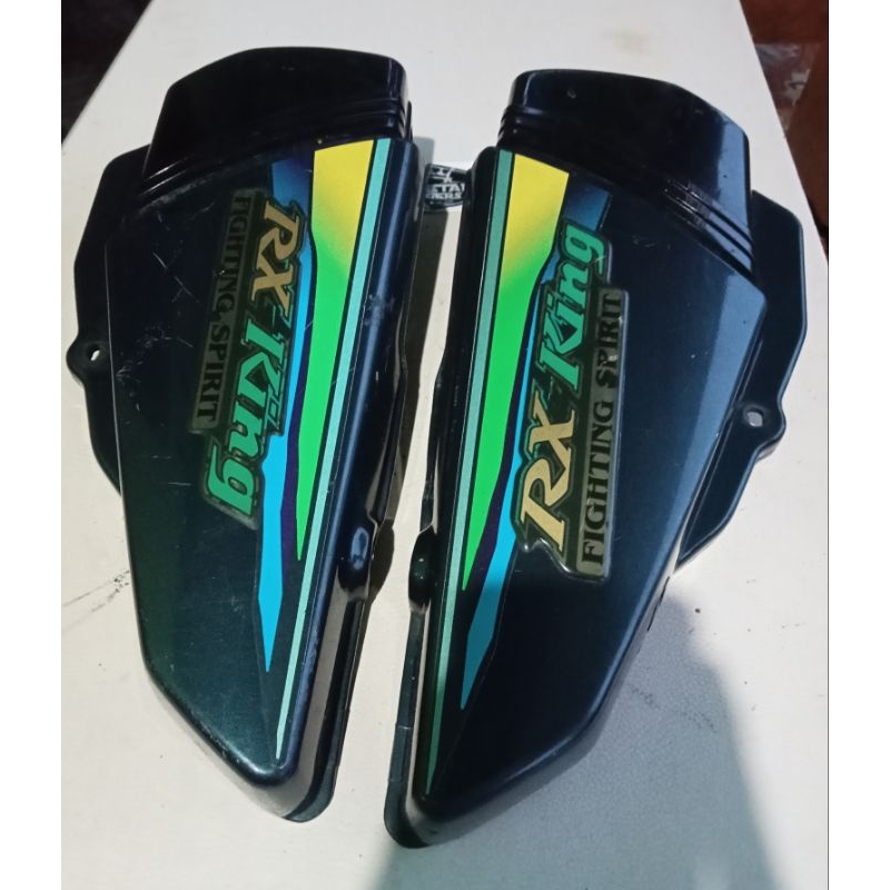 TUTUP COVER SAMPING KEMPOLAN DOP AKI RX KING TH 1999-2000 MILLENIUM HIJAU BOTOL ORIGINAL COPOTAN