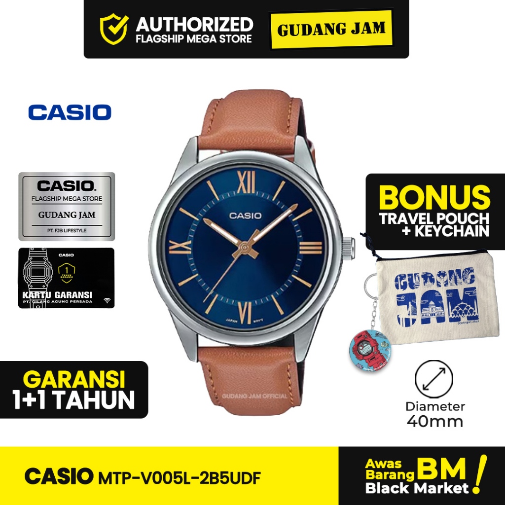Jam Tangan Casio MTP-V005L-2B5UDF MTP-V005L MTP-V005 MTPV005L MTP V005L *