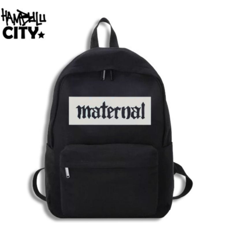 Tas Ransel Pria tas ransel sekolah Maternal Hitam