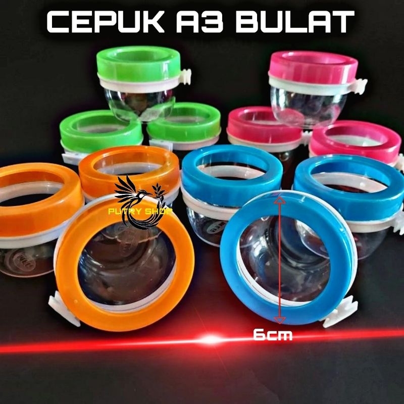 Cepuk tempat makan minum burung A3 bulat