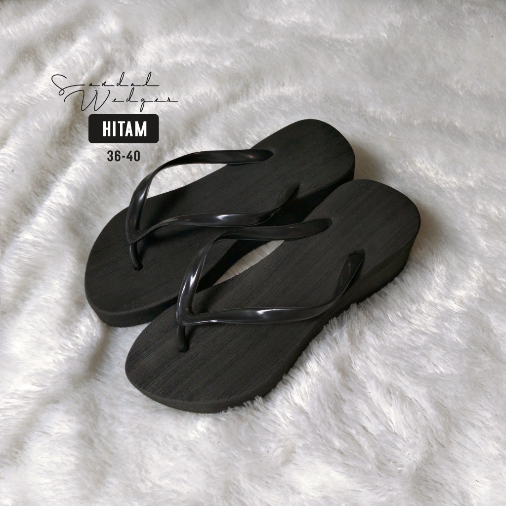 SANDAL JEPIT WEDGES WANITA POLOS