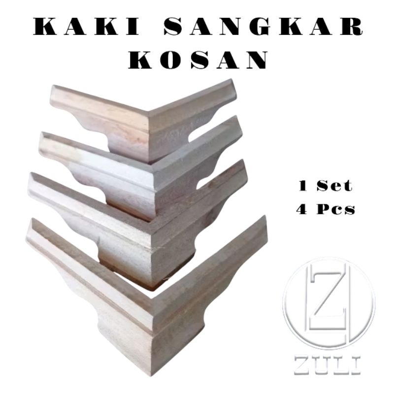 Kaki Sangkar Kosan || [1Set 4Pcs] || Bahan Kayu Jati