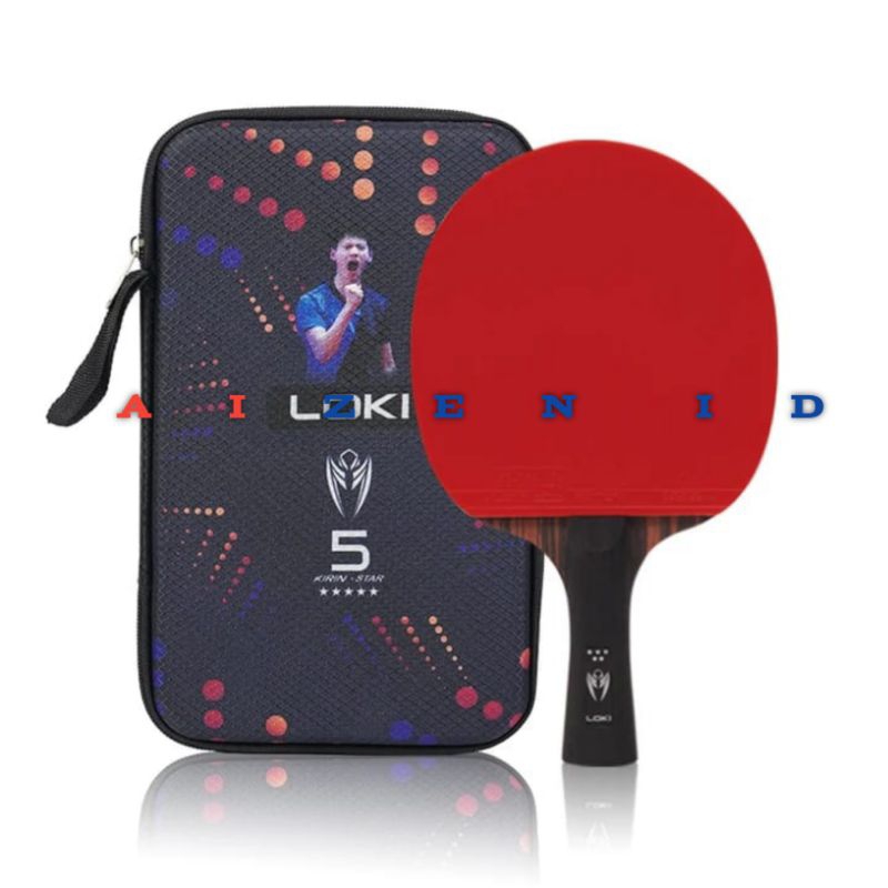 Bet Pingpong Tenis Meja Loki 5 Star Kirin Carbon Original