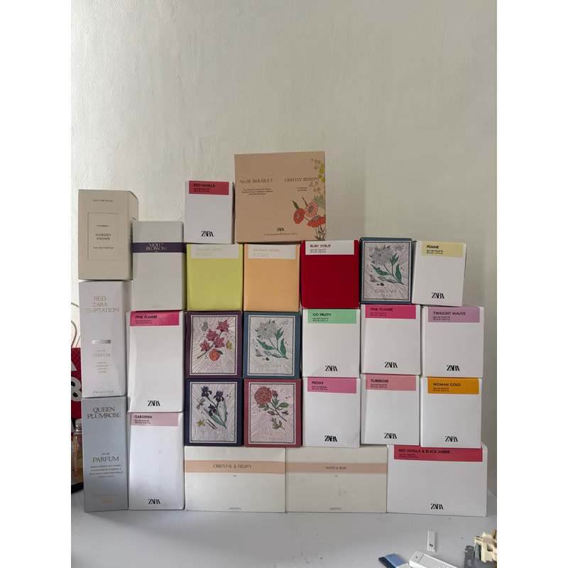 Zara parfum ORI STORE gardenia orchid wonder rose iris veil rose femme twilight mauve pink flambe fr