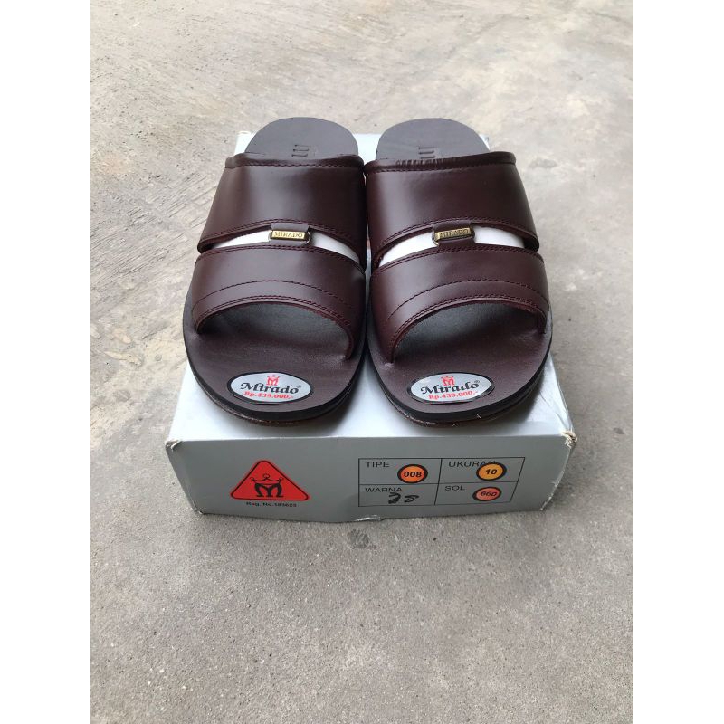 sendal pria mirado kulit asli original 100%