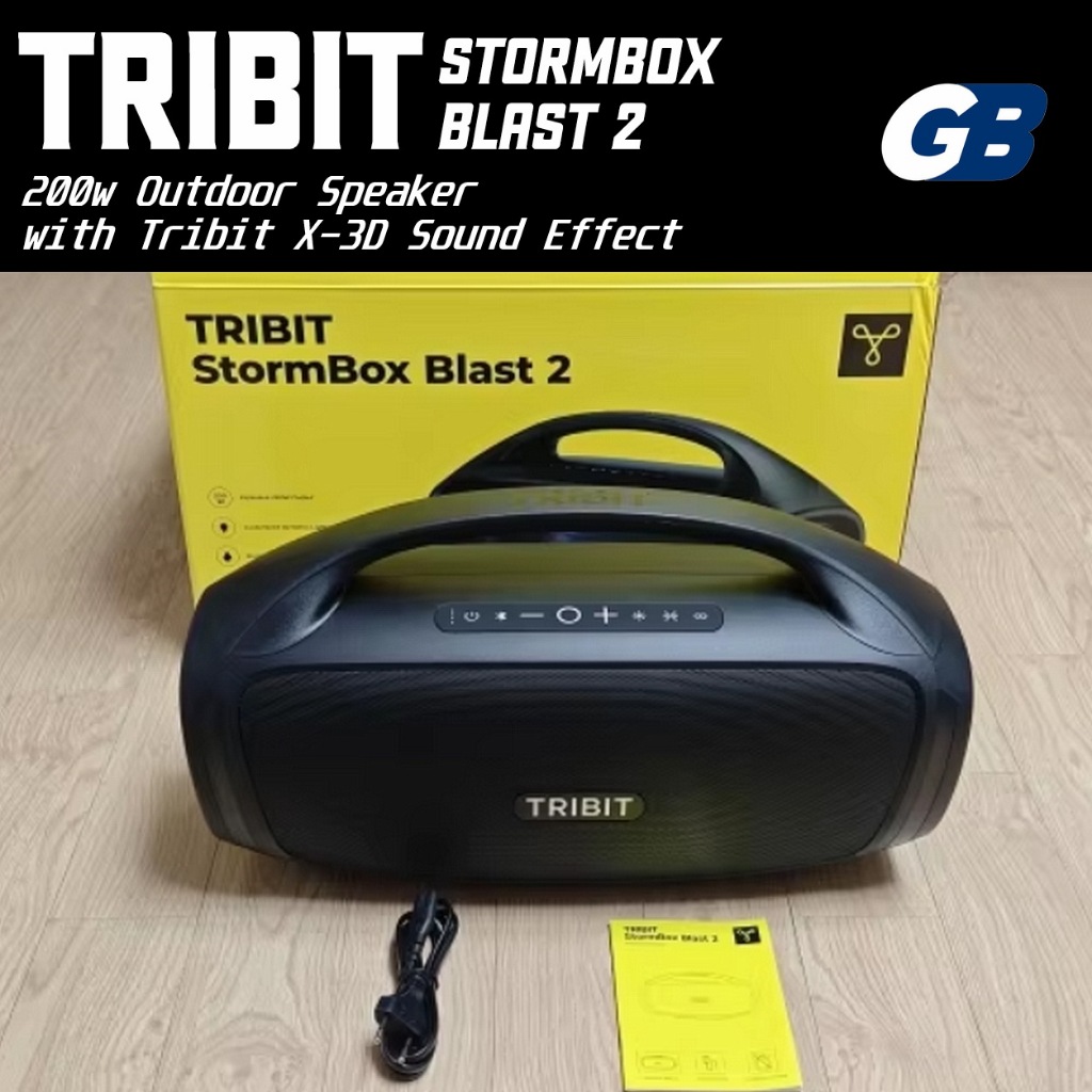 Tribit StormBox Blast 2 Speaker 200w Bluetooth 5.4 IP67 RGB Lights Karaoke Boombox Powerbank