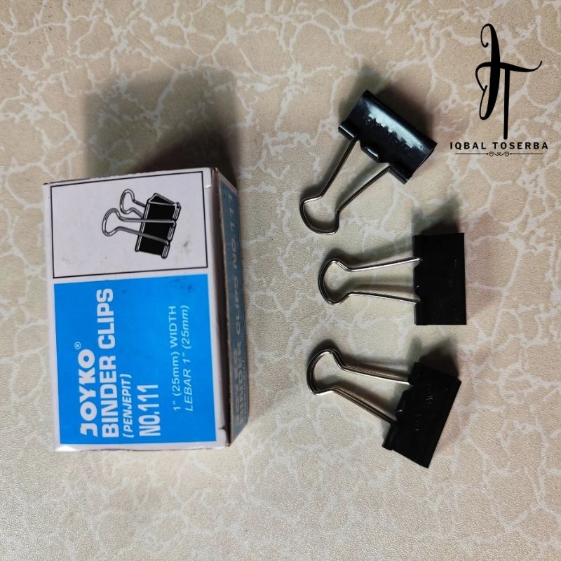 

Binder Clips JOYKO No 111/Penjepit Kertas 1 Box Isi 12 Pcs
