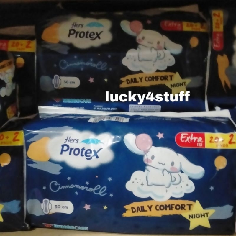 Hers Protex Daily Comfort Night Pembalut Wanita Cinnamoroll  30cm