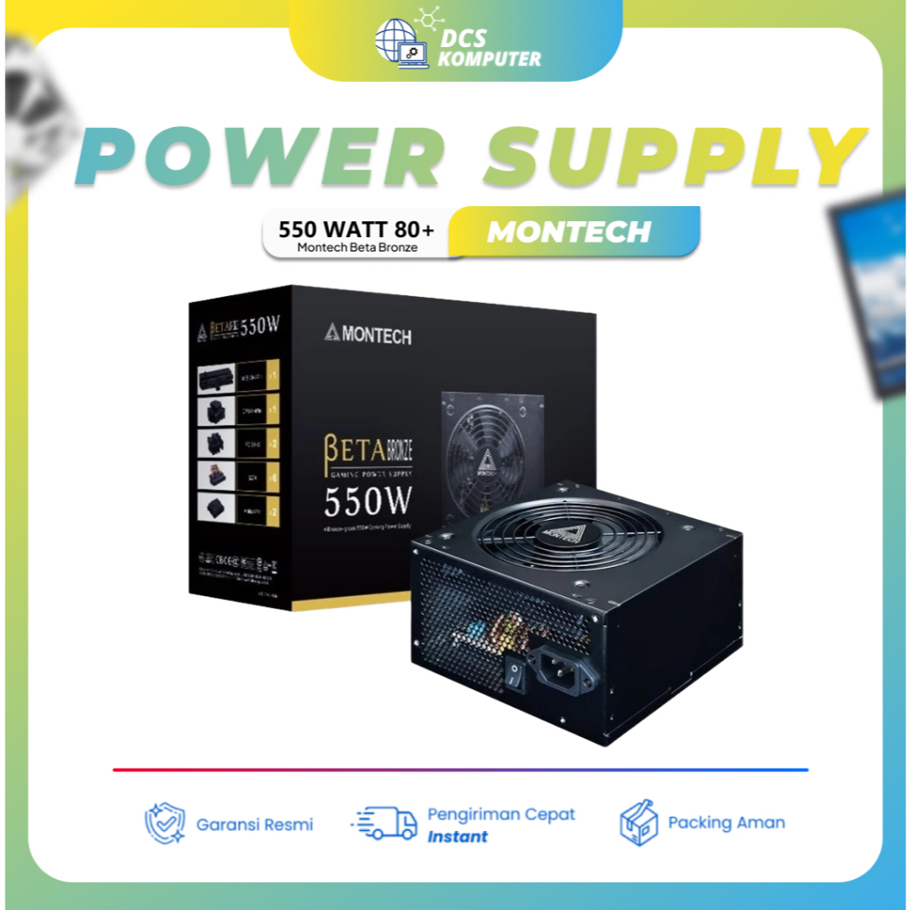 Montech Beta 550W PSU/ Power Supply 80+ Bronze