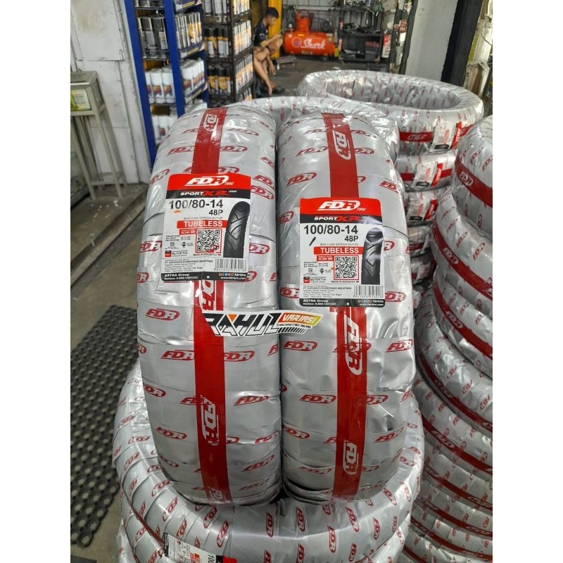 BAN FDR SPORT XR EVO UKURAN 100/80 RING 14 TUBLESS