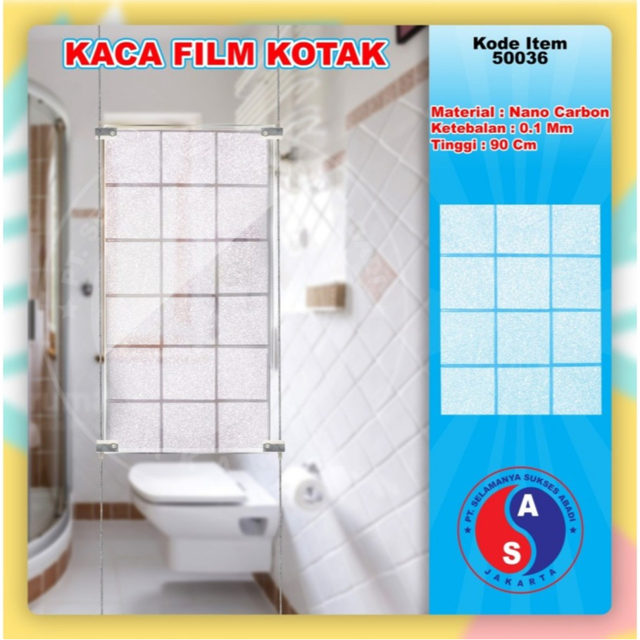 STICKER KACA STIKER KACA FILM KOTAK / TEMPELAN KACA MOTIF KOTAK