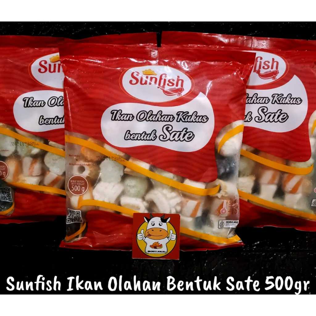 

SUNFISH IKAN OLAHAN BENTUK SATE 500GR-FROZEN FOOD-BRONTZ JOGJA