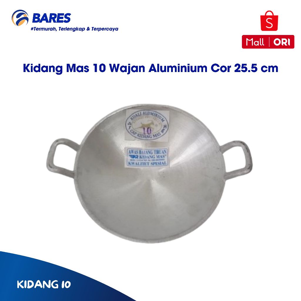 Kidang Mas 10 Wajan Aluminium Cor 25.5 cm