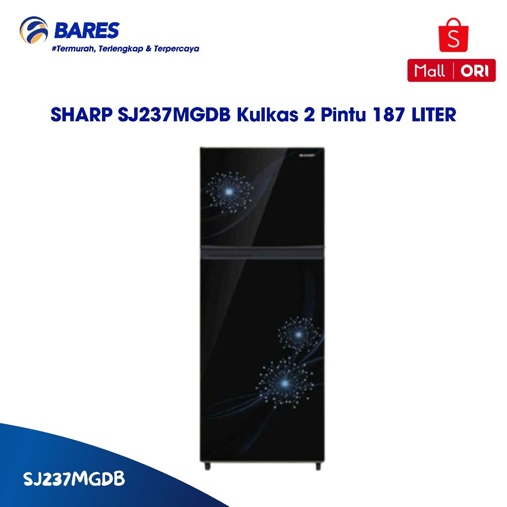 SHARP SJ237MGDB Kulkas 2 Pintu 187 LITER