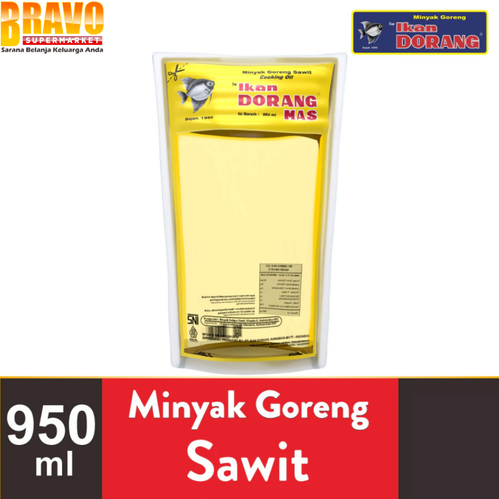 

Bravo Bojonegoro - Ikan Dorang Mas - Minyak Goreng Sawit 950 mL