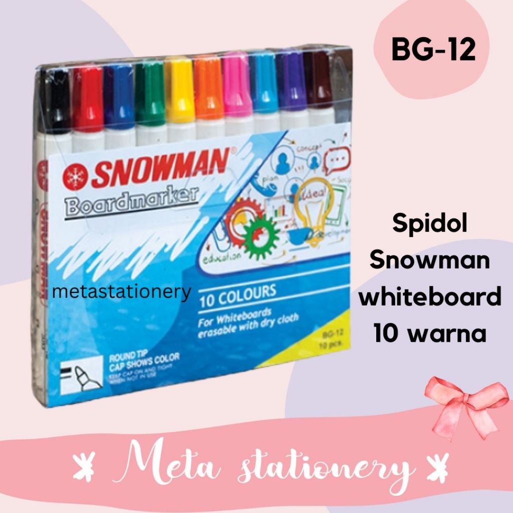 

Spidol Papan Tulis / Spidol Whiteboard Snowman Set 10 Warna