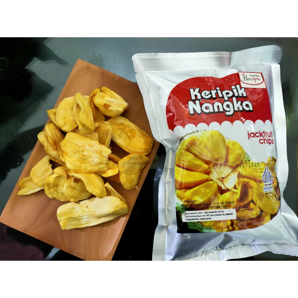 

Kripik Buah Kering PREMIUM Rasa NANGKA, Kemasan Alumunium Foil Berat 100gr