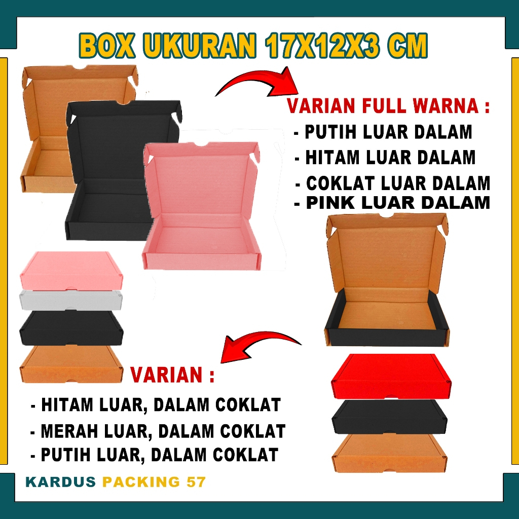 

Box 17x12x3 Cm / Box Dompet / Box Lipat Samping / Kardus Polos