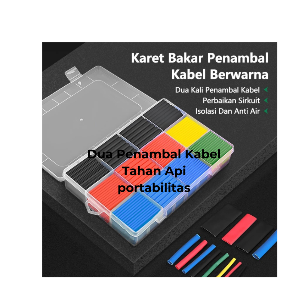 Isolasl Bakar Warna Tube Selang Bakar Kabel/ Heat Shrink Tubing Selongsong Kabel Bakar
