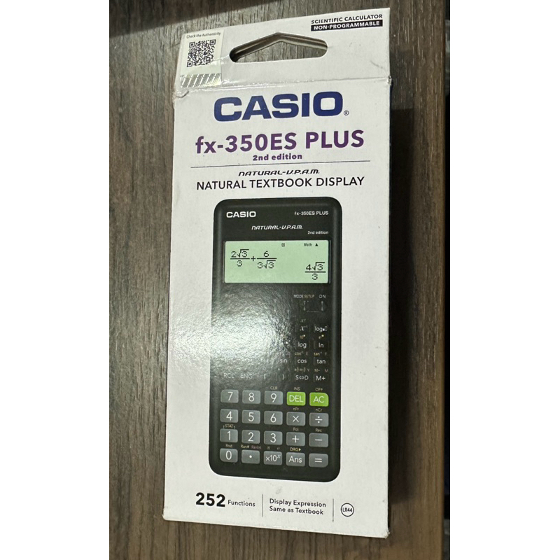 

Casio fx-350ES Plus Natural Textbook Display