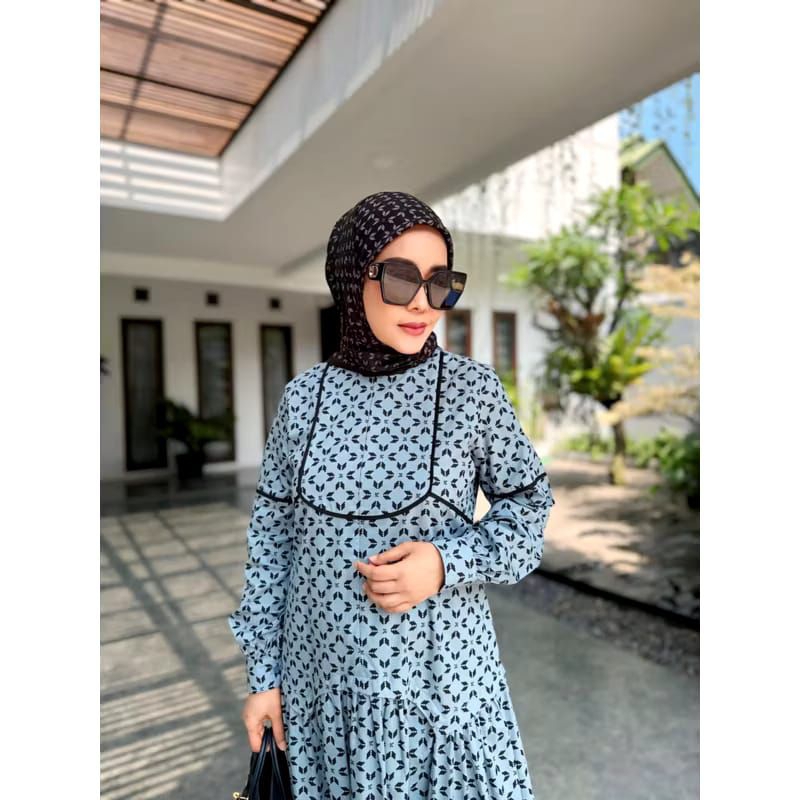 Nathan Dress by Korina terbaru ORI Lightblue