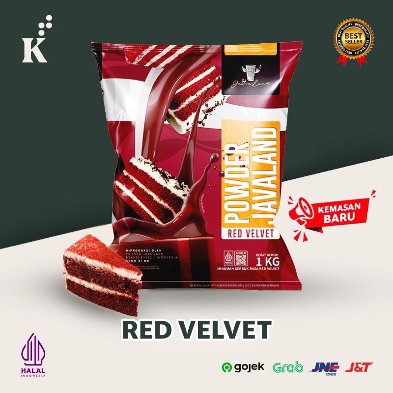 

Bubuk Minuman Bubble Powder Drink Red Velvet ORIGINAL Javaland 1kg