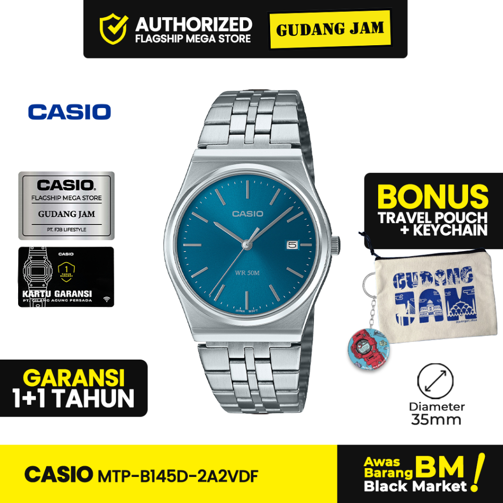 Jam Tangan Casio MTP-B145D-2A2VDF MTP-B145D MTP-B145 MTP B145D MTPB145